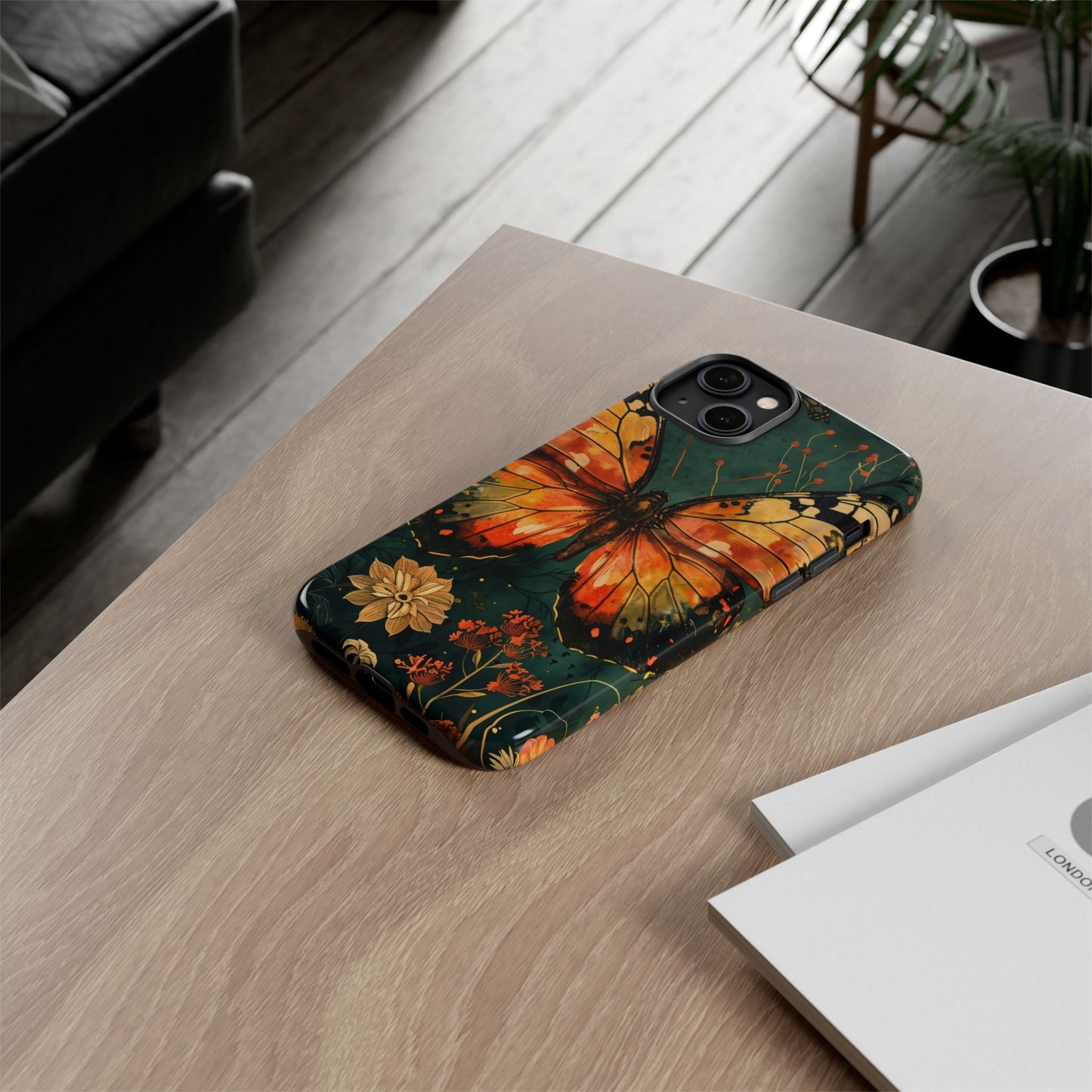 Butterfly Phone Case – Tough Cases for Nature Lovers, Floral Design, Butterfly Art, Unique Gift, Eco-Friendly Protection
