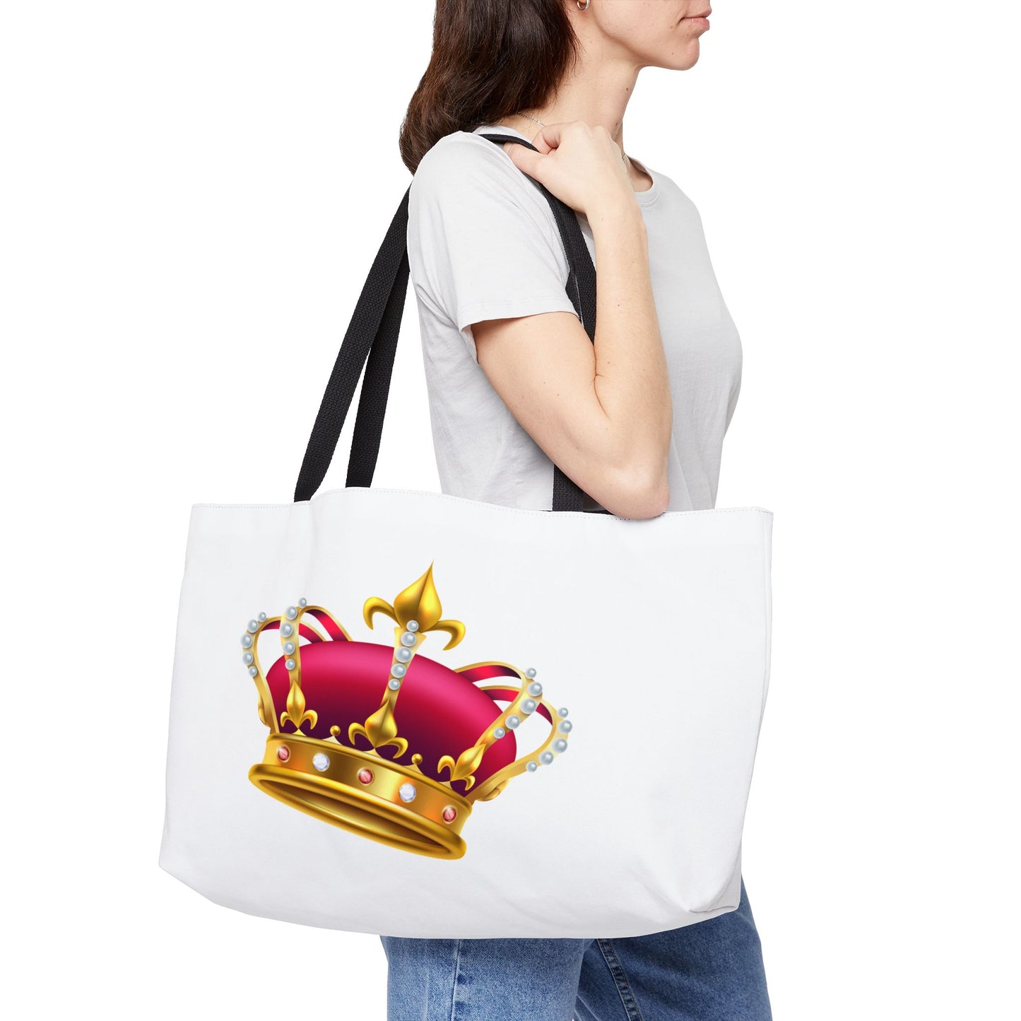 Royal Vibes Weekender Tote Bag - Stylish Travel Bag for Fashion Lovers, Weekend Getaway, Shopping, Pool Days, Gift for Her