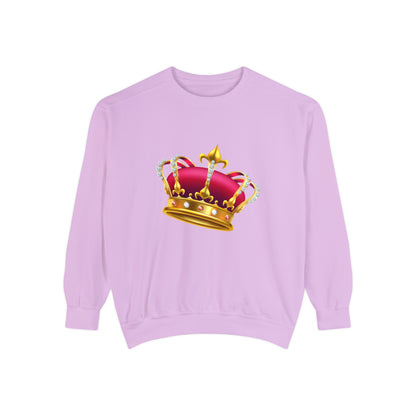 Unisex Garment-Dyed Sweatshirt Elegant - British Royal Crown