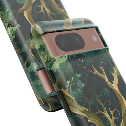 Forest Green Phone Case, Nature-Inspired Tough Cases, Eco-Friendly Gift, Outdoor Lover Accessory, Unique Phone Cover