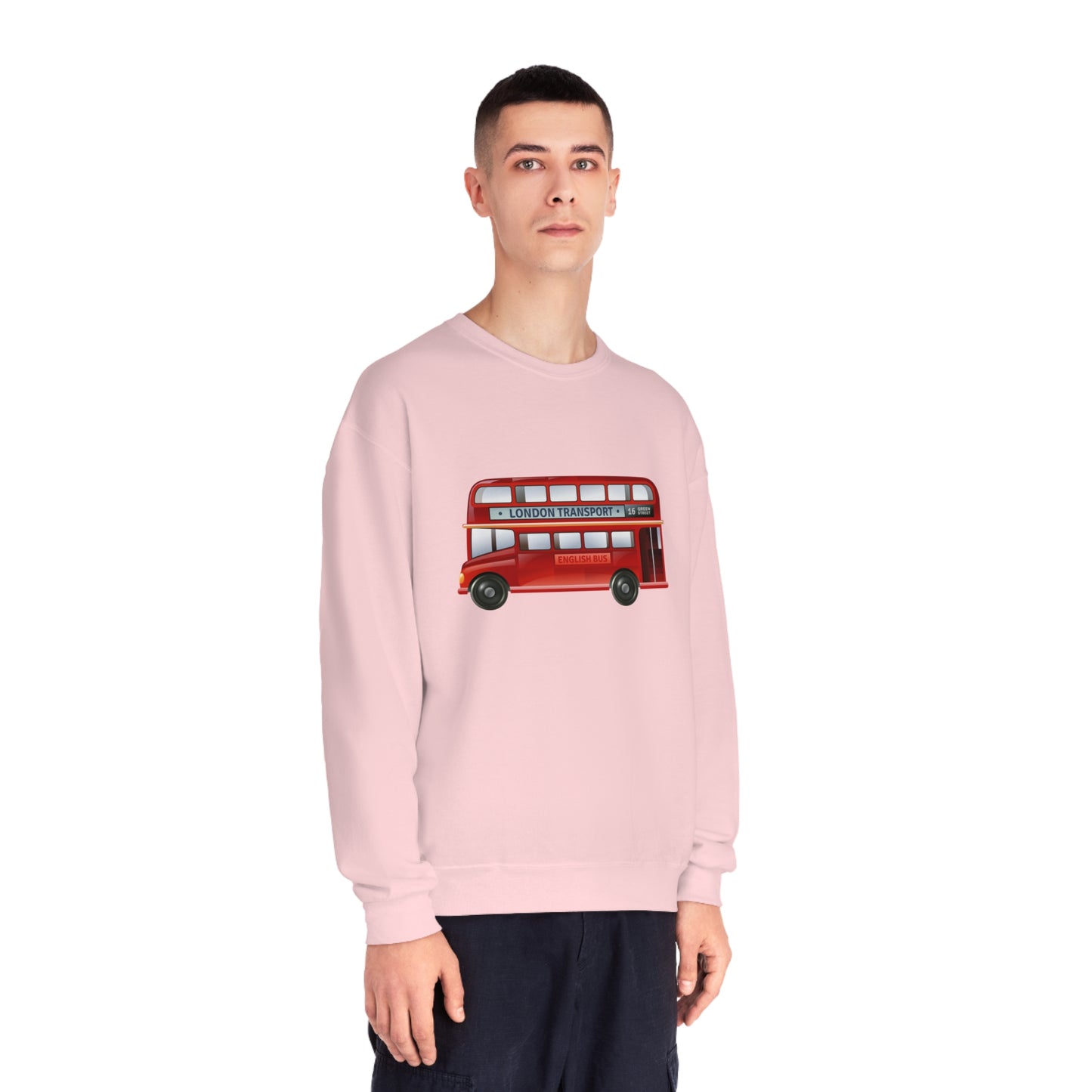 Unisex NuBlend® Crewneck Sweatshirt - London Transport English Bus Iconic Red Double-Decker