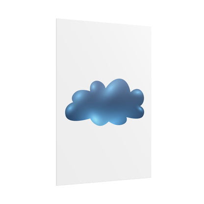 Blue Cloud Art Print, Minimalist Wall Decor, Kids Room Wall Art, Nursery Poster, Aesthetic Home Decor, Modern Art Print