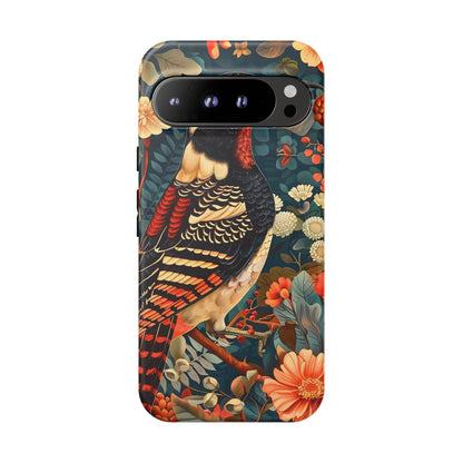 Nature-Inspired Phone Case with Floral Art, Tough Phone Cover, Protective Case, Gift for Nature Lovers, Unique Phone Accessory