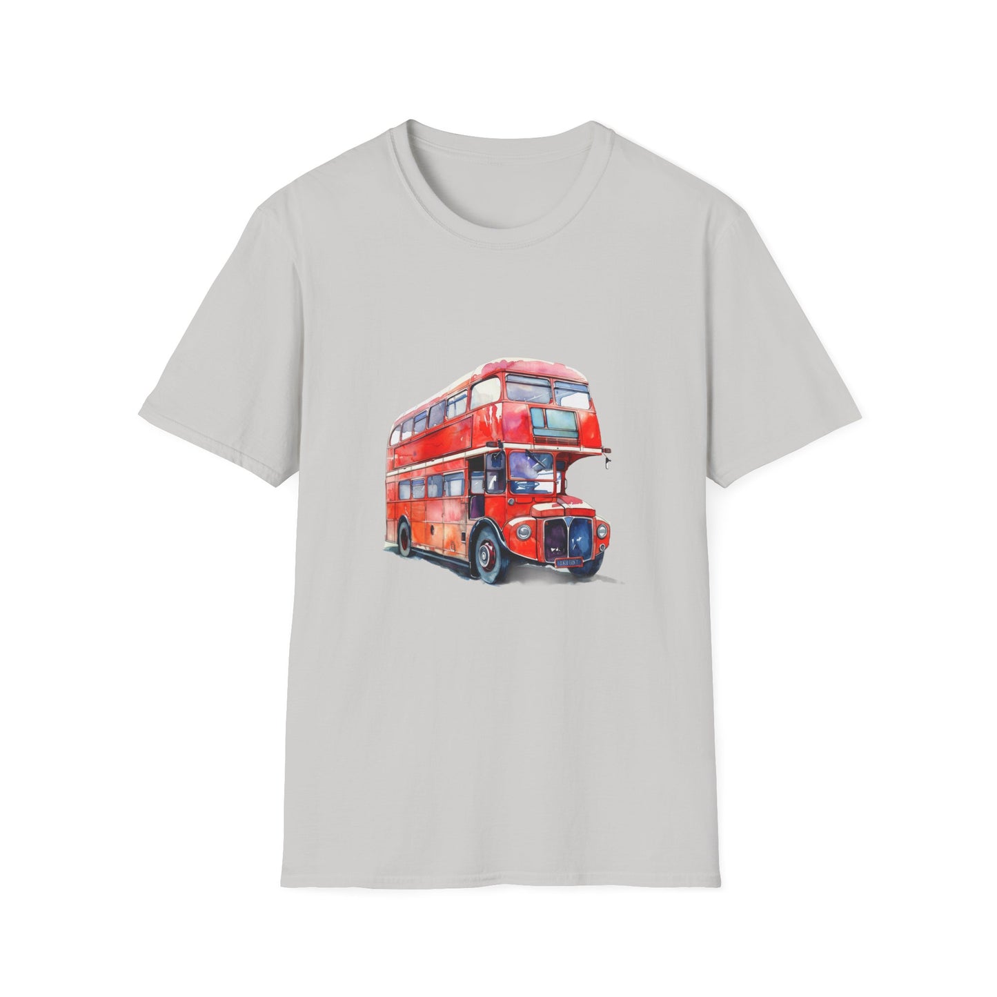 London Transport English Bus - Iconic Red Double-Decker Rich Unisex Softstyle T-Shirt