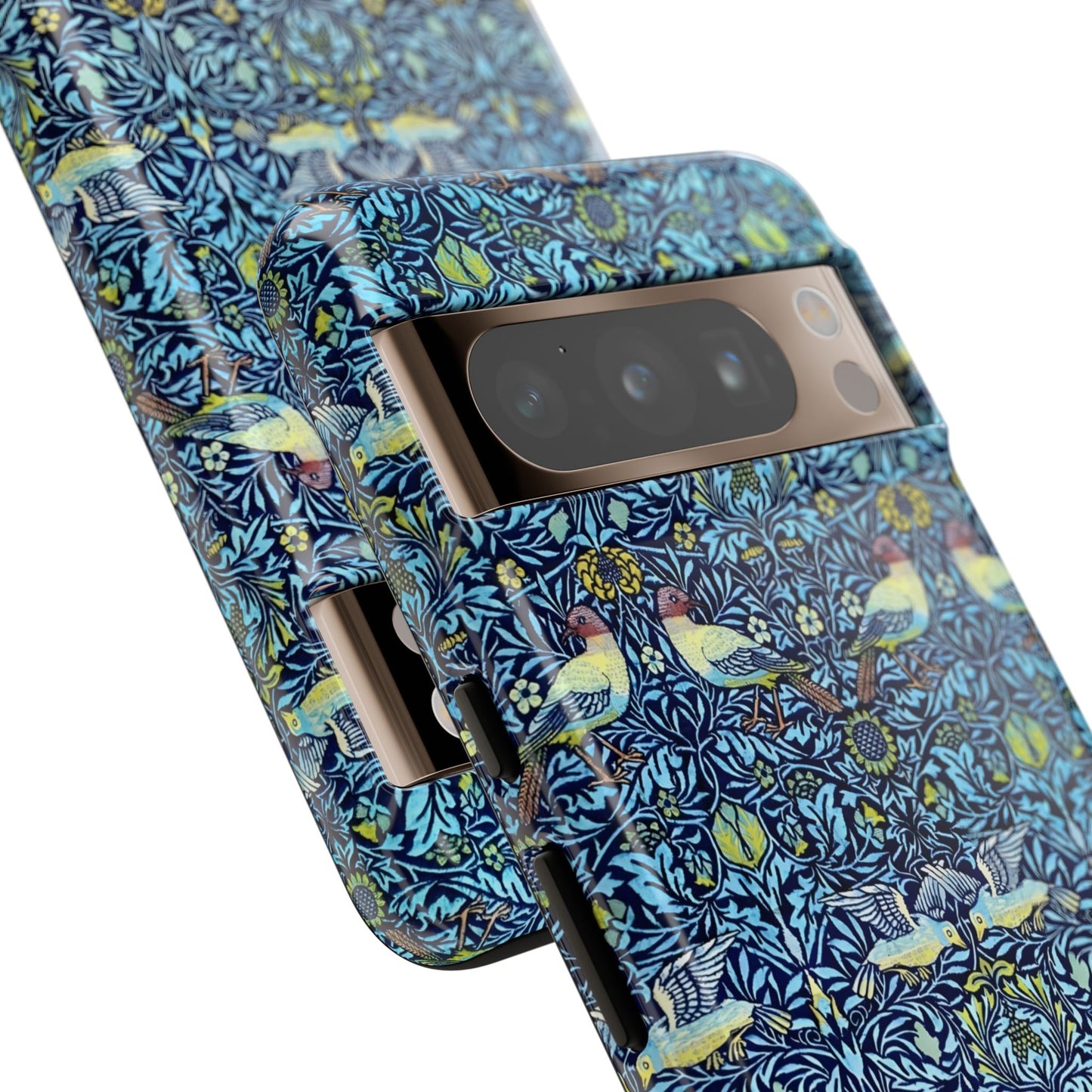 Bird and Floral Pattern Phone Case, Tough Cases, Gift for Nature Lovers, Eco-friendly, Custom Phone Accessories, All-Occasion