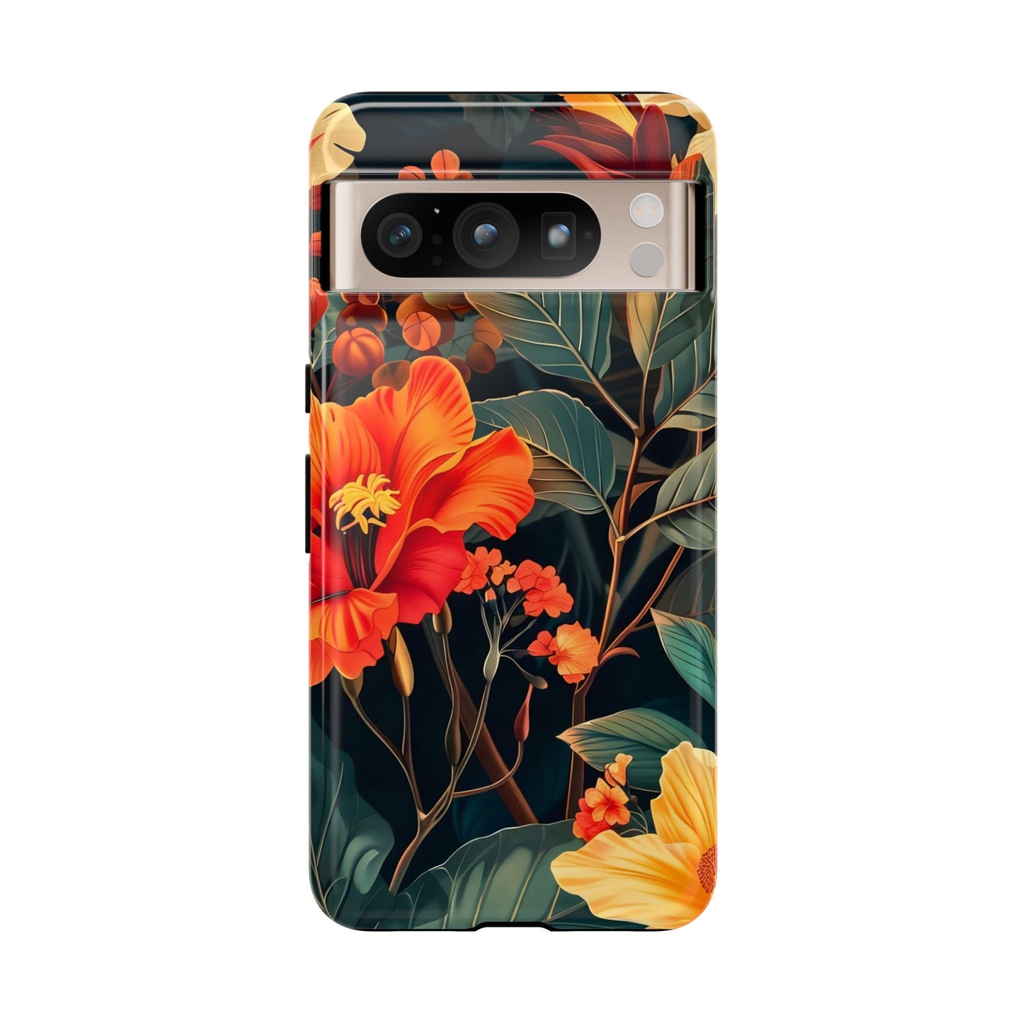 Tough Floral Phone Case | Tropical Vibe, Gift for Nature Lovers, Summer Beach Accessory, Floral Pattern, Trendy Phone Accessories