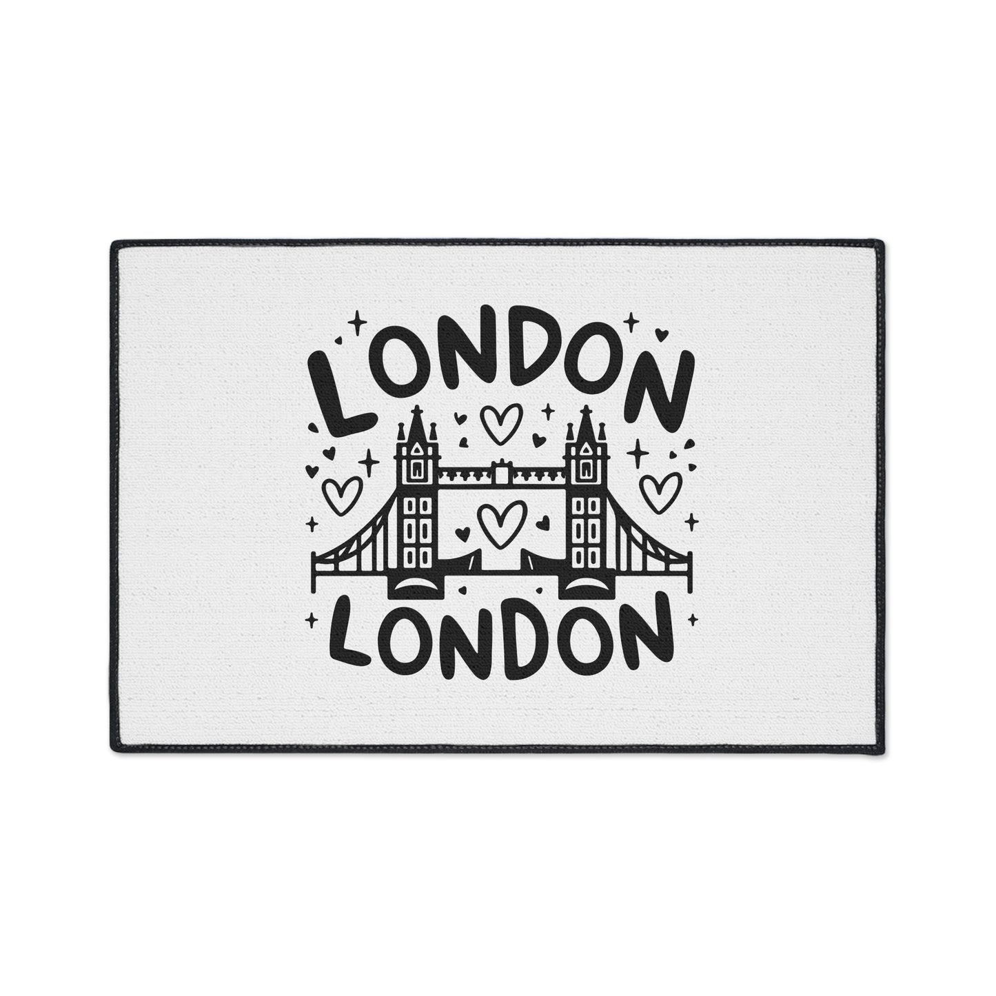 London-Themed Heavy Duty Floor Mat | Welcome Mat, Home Decor, Travel Gift, Rug, Kitchen Mat
