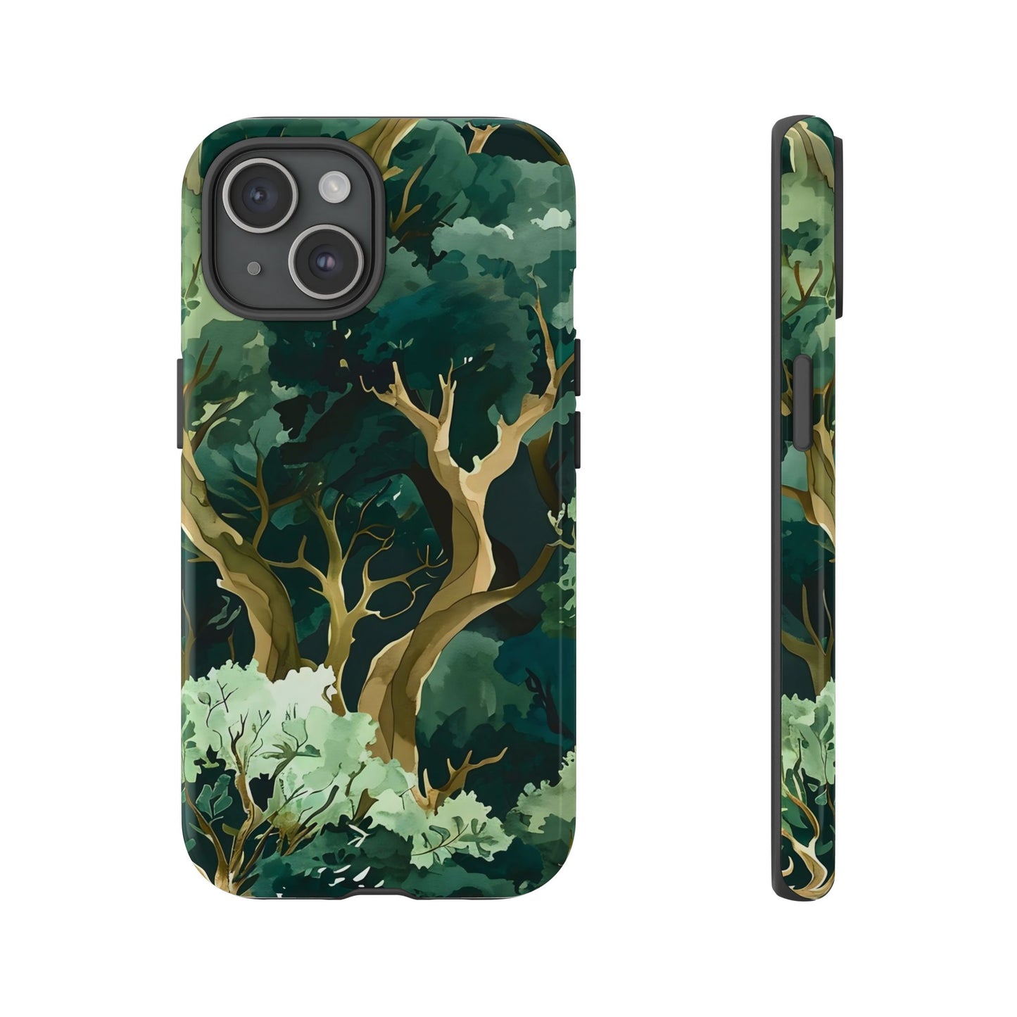 Forest Green Phone Case, Nature-Inspired Tough Cases, Eco-Friendly Gift, Outdoor Lover Accessory, Unique Phone Cover