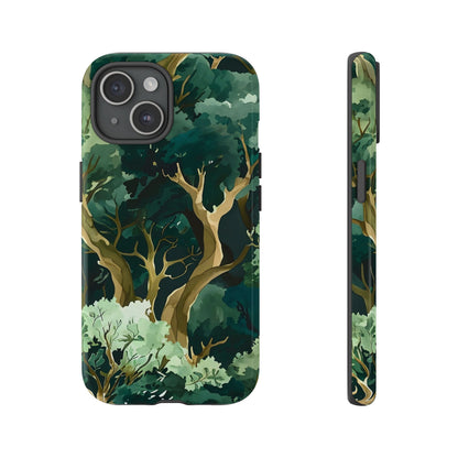 Forest Green Phone Case, Nature-Inspired Tough Cases, Eco-Friendly Gift, Outdoor Lover Accessory, Unique Phone Cover