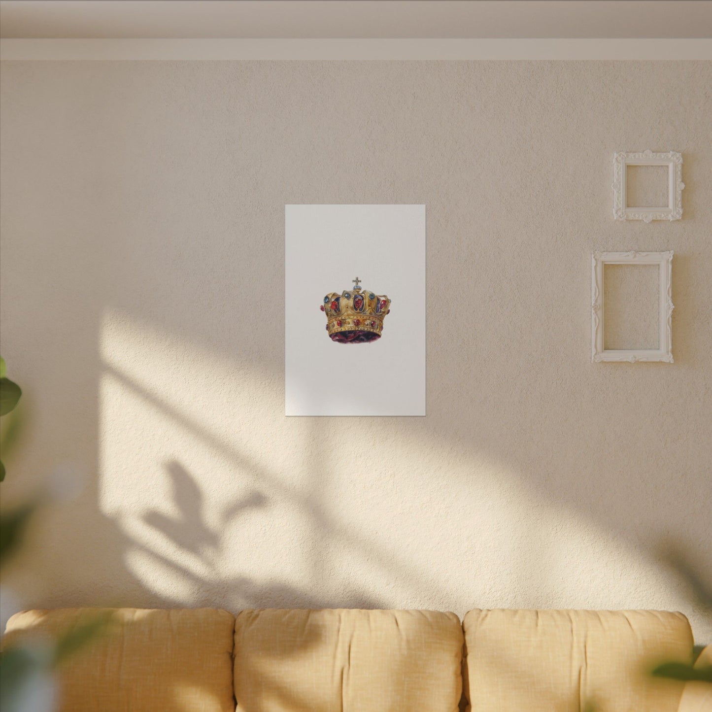 Crown Art Print, Royal Wall Decor, Matched for Home or Office, Gift for Art Lovers, Unique Royalty Artwork