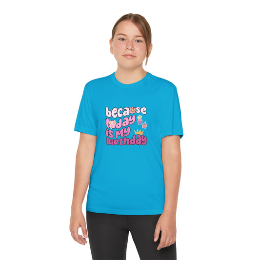 Youth Tee - Funky Leopard Print Birthday Girl Graphic