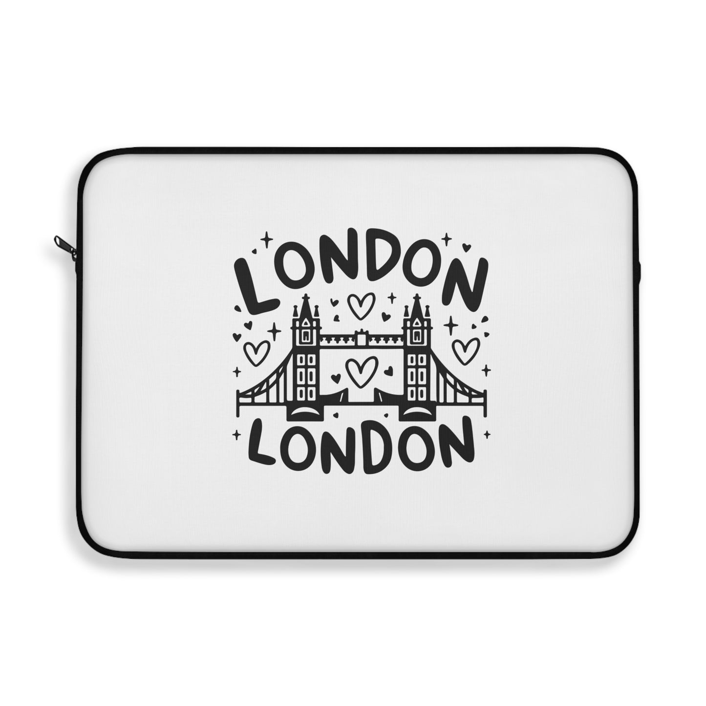 London Laptop Sleeve, Travel Accessory, Laptop Case, Gift for Him or Her, Stylish Tech Organizer