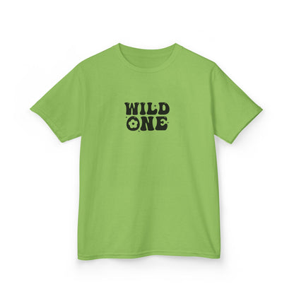 Kids Heavy Cotton Tee - Wild One Boho Adventure Quote Design - Fun and Playful T-Shirt for Little Adventurers