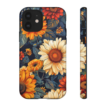 Floral Tough Phone Case | Sunflower Design, iPhone Cover, Protective Case, Gifts for Her, Floral Phone Accessory