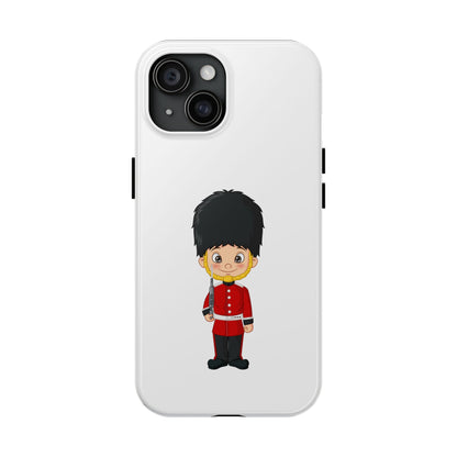 Cartoon Guard Phone Cases, Tough Phone Case for Kids & Adults, British Guard Design, Gift for Royal Fans, Unique Phone Accessories