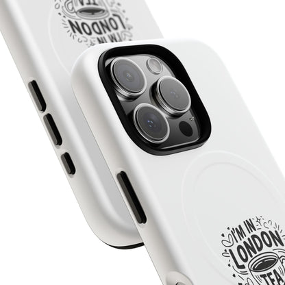 Magnetic Phone Case with London Tea Design, Tough Mobile Cover, Gift for Tea Lovers, Travel Accessory, Unique Phone Protector
