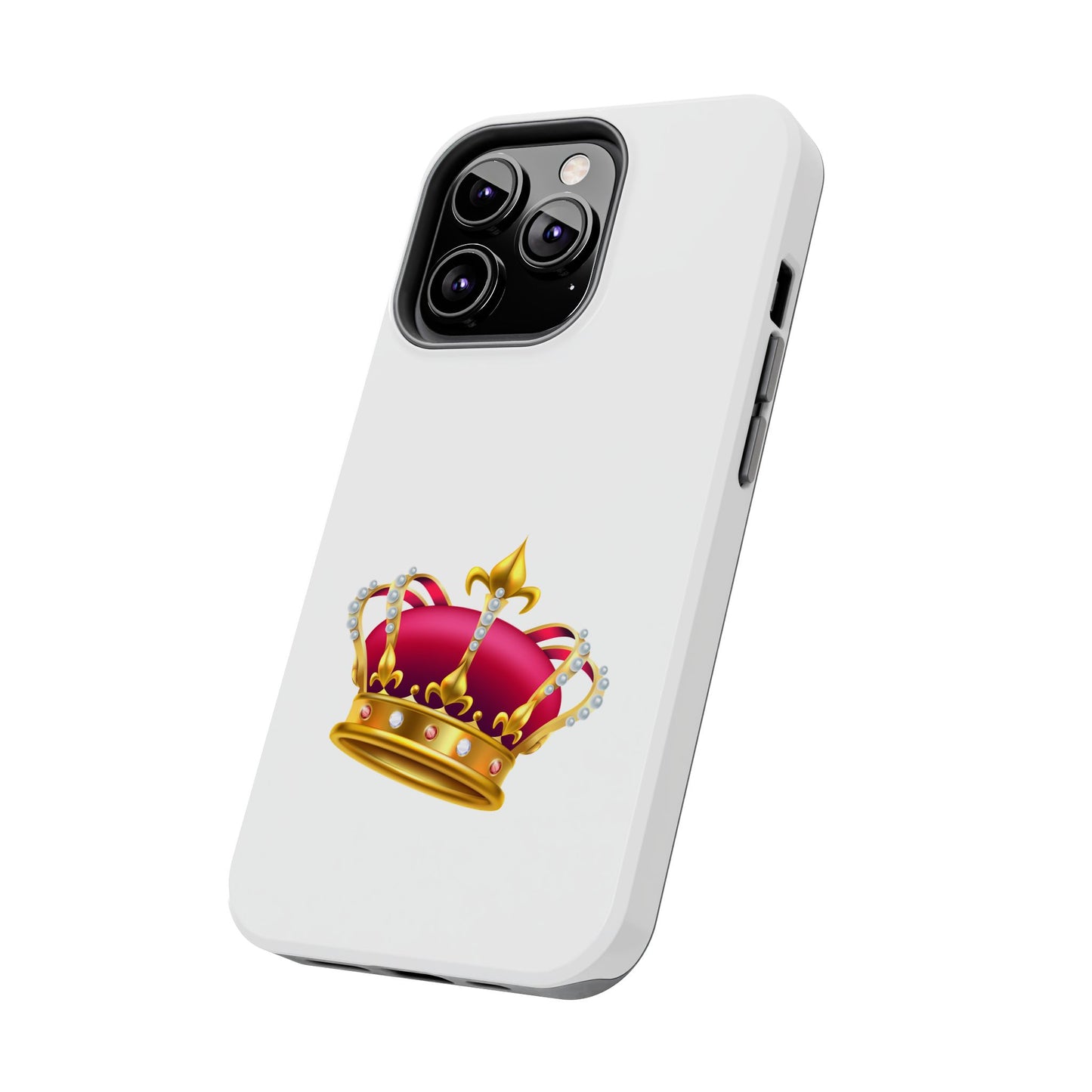 Crown Emoji Tough Phone Case, Durable Phone Cover, Stylish Protector, Gift for Him/Her, Trendy Smartphone Accessory