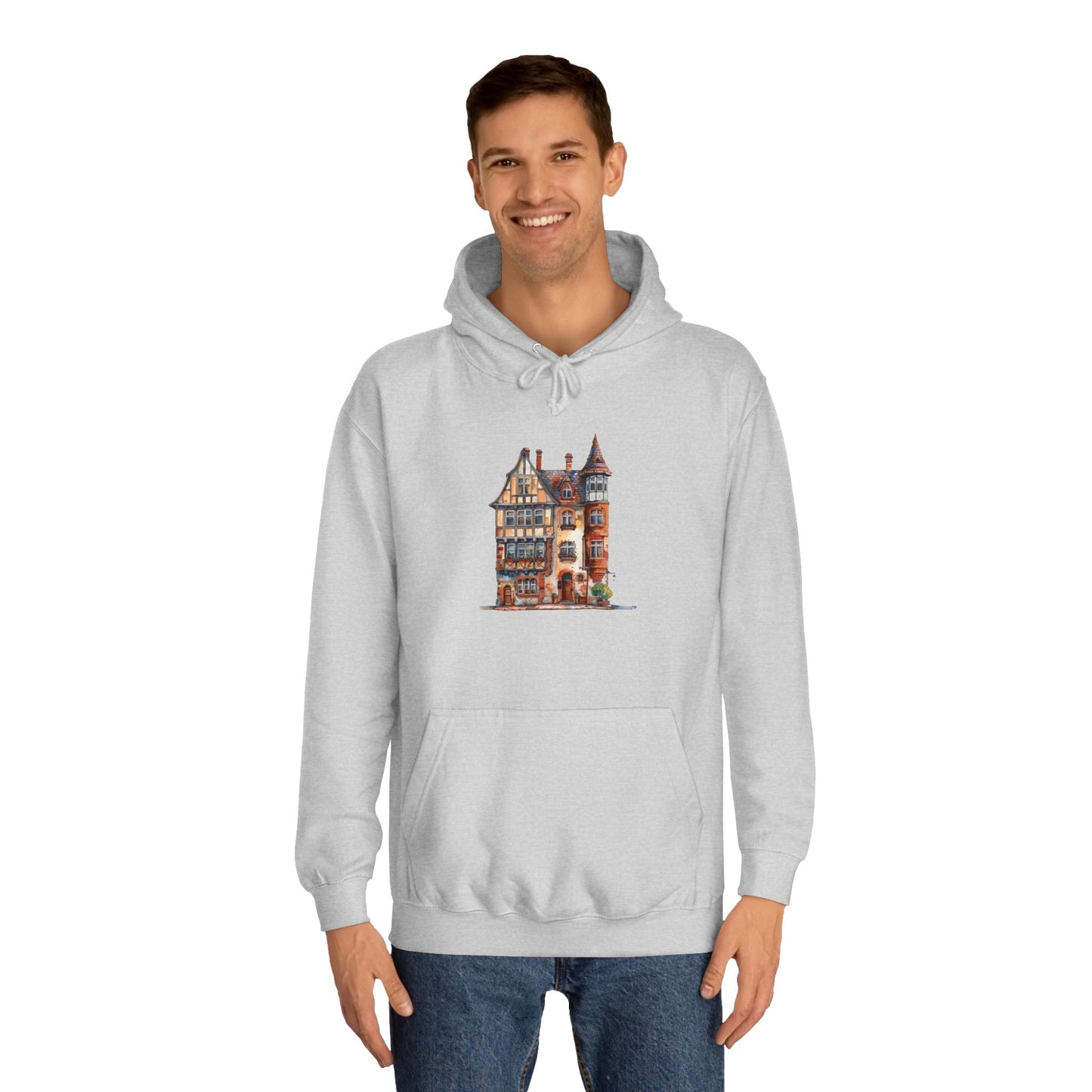 Unisex College Hoodie - Captivating English Beauty and Charm