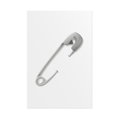 Minimalist Safety Pin Wall Art, Modern Decor, Unique Gift, Home Aesthetic, Art Print, Rolled Poster, Contemporary Interior Design
