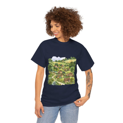 Unisex Heavy Cotton Tee - England Aesthetics - Embracing Classic British Charm and Style