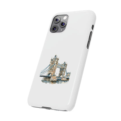 London Bridge Slim Phone Case, Protective Mobile Cover, Stylish Smartphone Accessory, Gift for Travelers, Unique Art Case