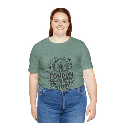 Unisex Jersey Short Sleeve Tee - London's Story Telling Street