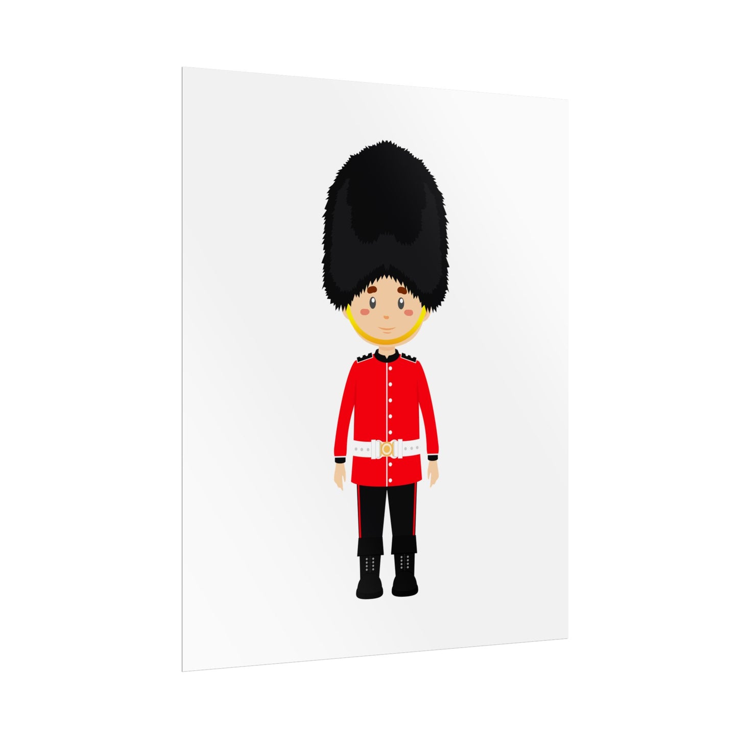 Adorable British Soldier Rolled Posters, Kids Room Decor, Unique Gift, Nursery Art, Educational Wall Art