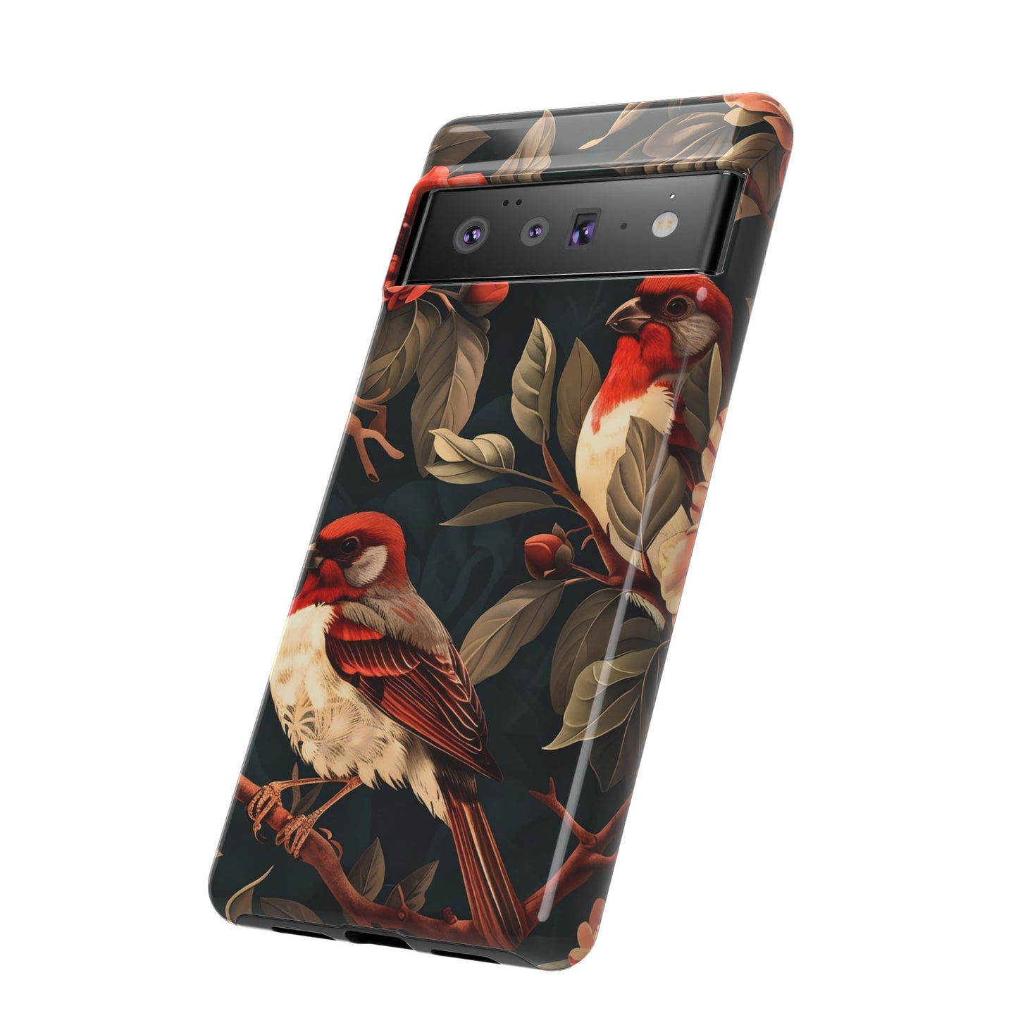 Elegant Bird Phone Case, Floral Tough Cases, Nature Lover Gift, Stylish Mobile Cover, Unique Phone Accessory