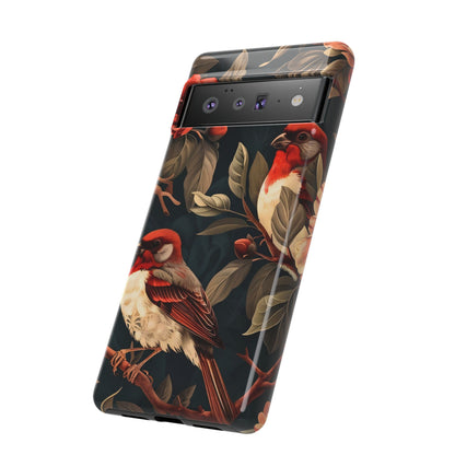 Elegant Bird Phone Case, Floral Tough Cases, Nature Lover Gift, Stylish Mobile Cover, Unique Phone Accessory