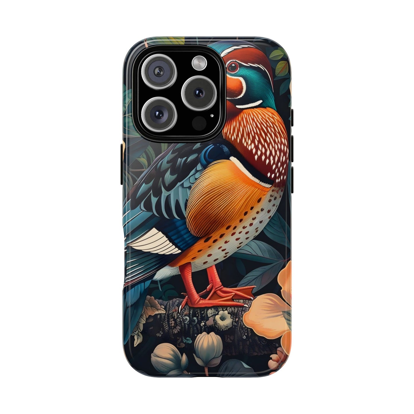 Vibrant Phone Case with Artistic Bird Design, Nature Lover Gift, Wildlife Enthusiast Accessory, Floral Tech Case, Unique Mobile Cover