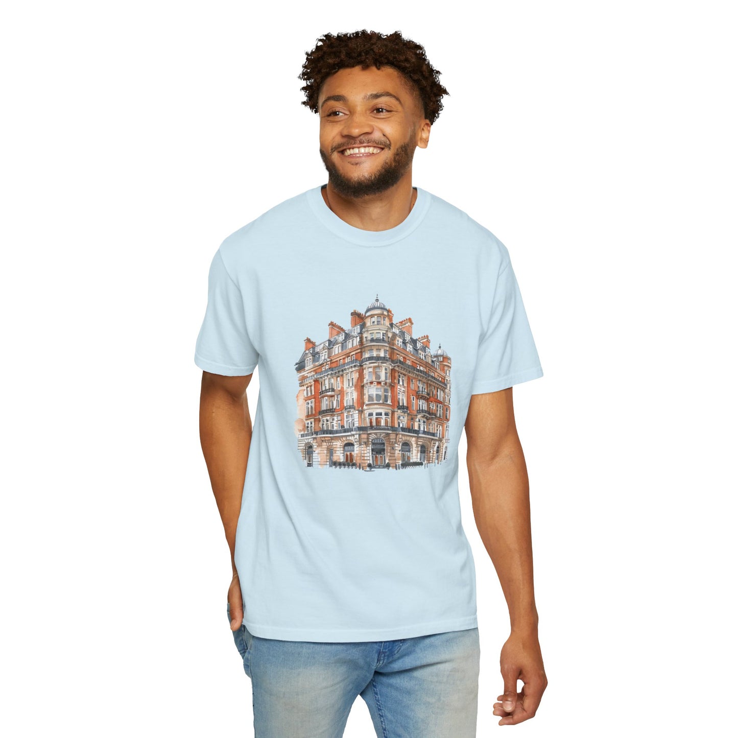 Unisex Garment-Dyed T-shirt - Classic British Architecture Historic Building