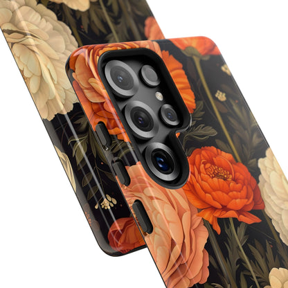 Floral Phone Case with Tough Protection, Blooming Ranunculus Design, Durable Cover, Gift for Flower Lovers, Eco-Friendly Phone Accessory