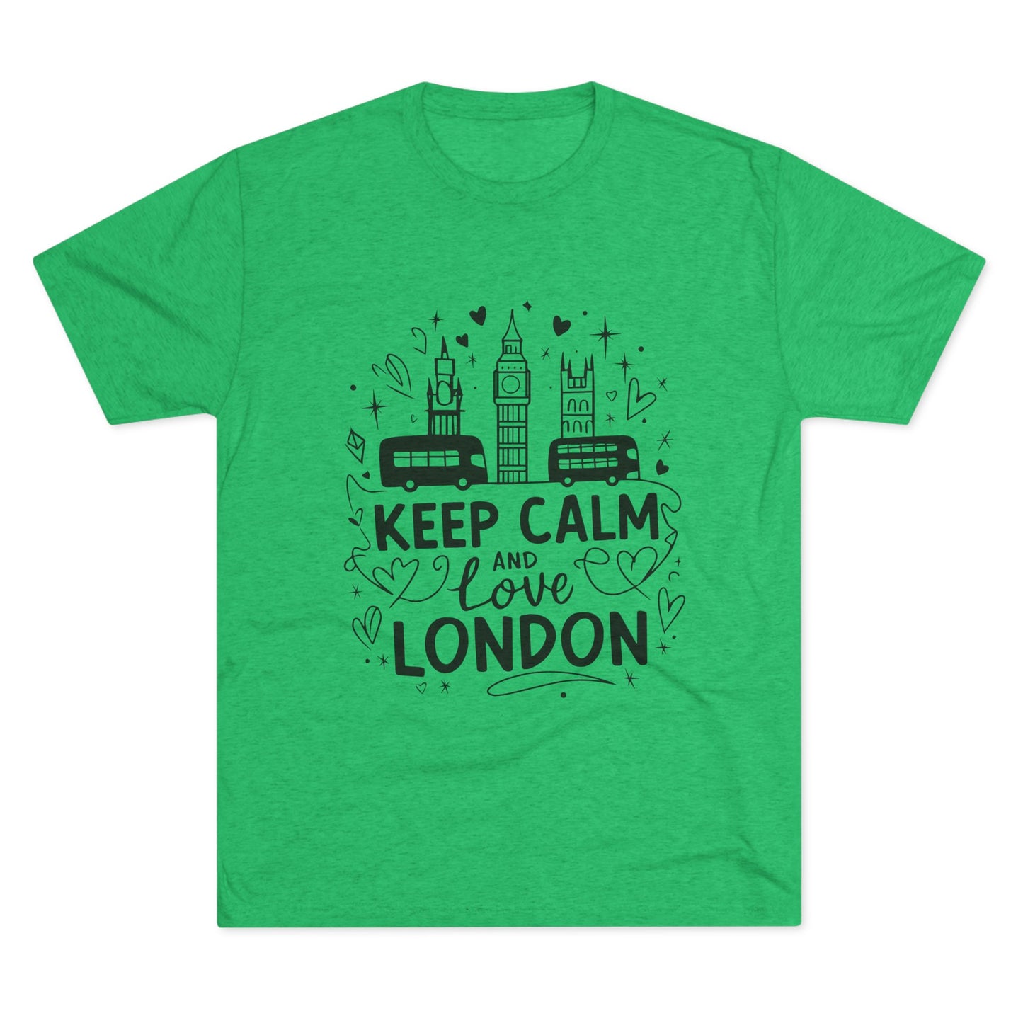 Keep Calm and Love London Unisex Tri-Blend Crew Tee