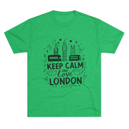 Keep Calm and Love London Unisex Tri-Blend Crew Tee