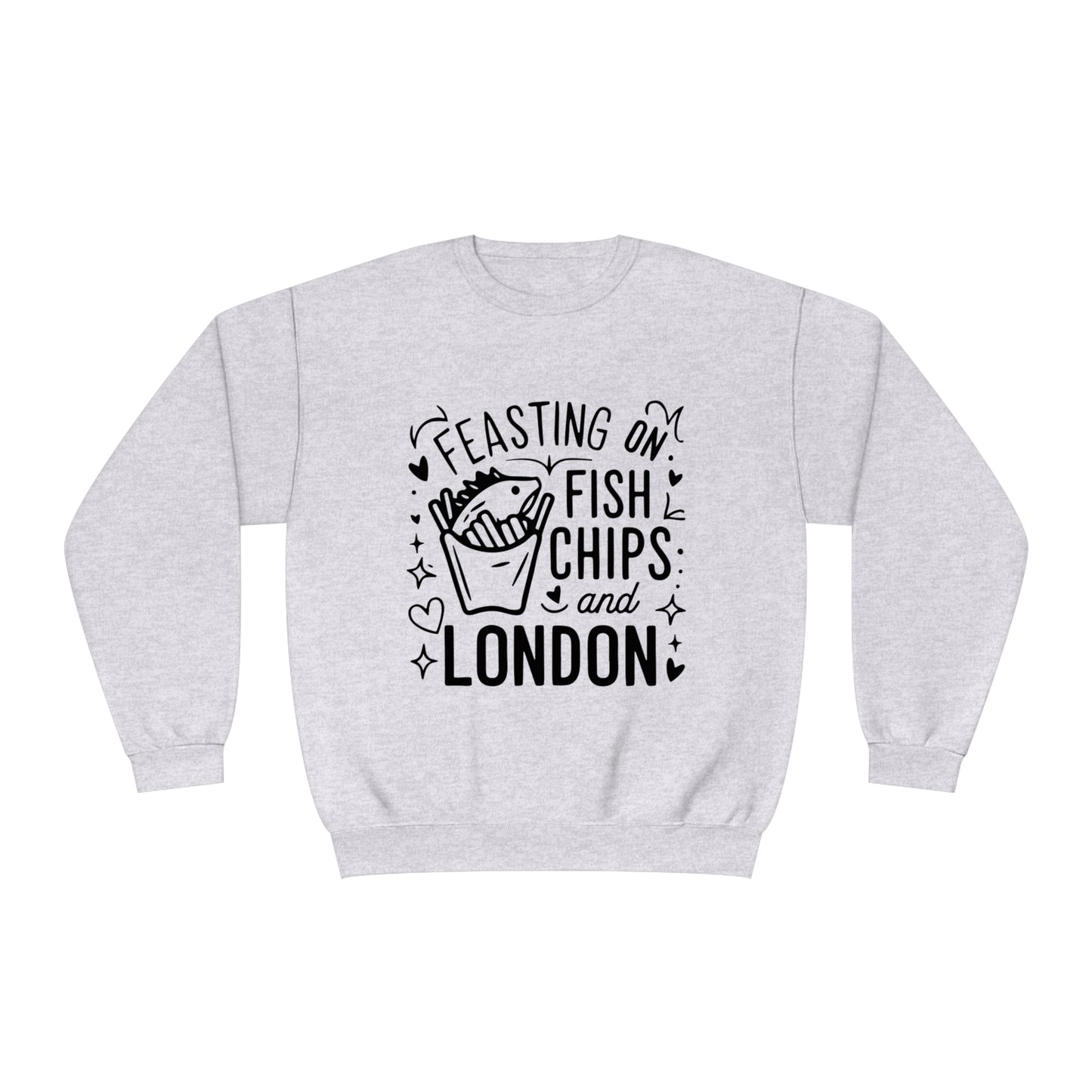 Unisex NuBlend® Crewneck Sweatshirt - Fish Chips and London