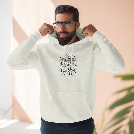 Three-Panel Fleece Hoodie - Love London Vibes