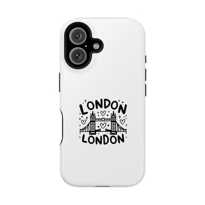 London-Themed Magnetic Phone Case, Cute Phone Cover, Trendy Gift for Travelers, City Lovers, Unique Accessory for iPhone