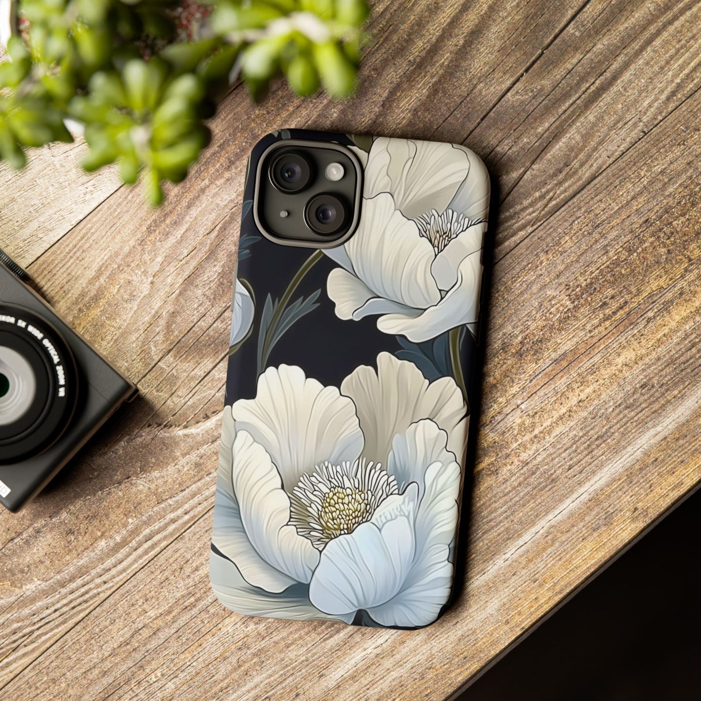 Floral Phone Case, Tough Cases for Women, Stylish Phone Cover, Floral Design Phone Protector, Nature Inspired Tech Accessories
