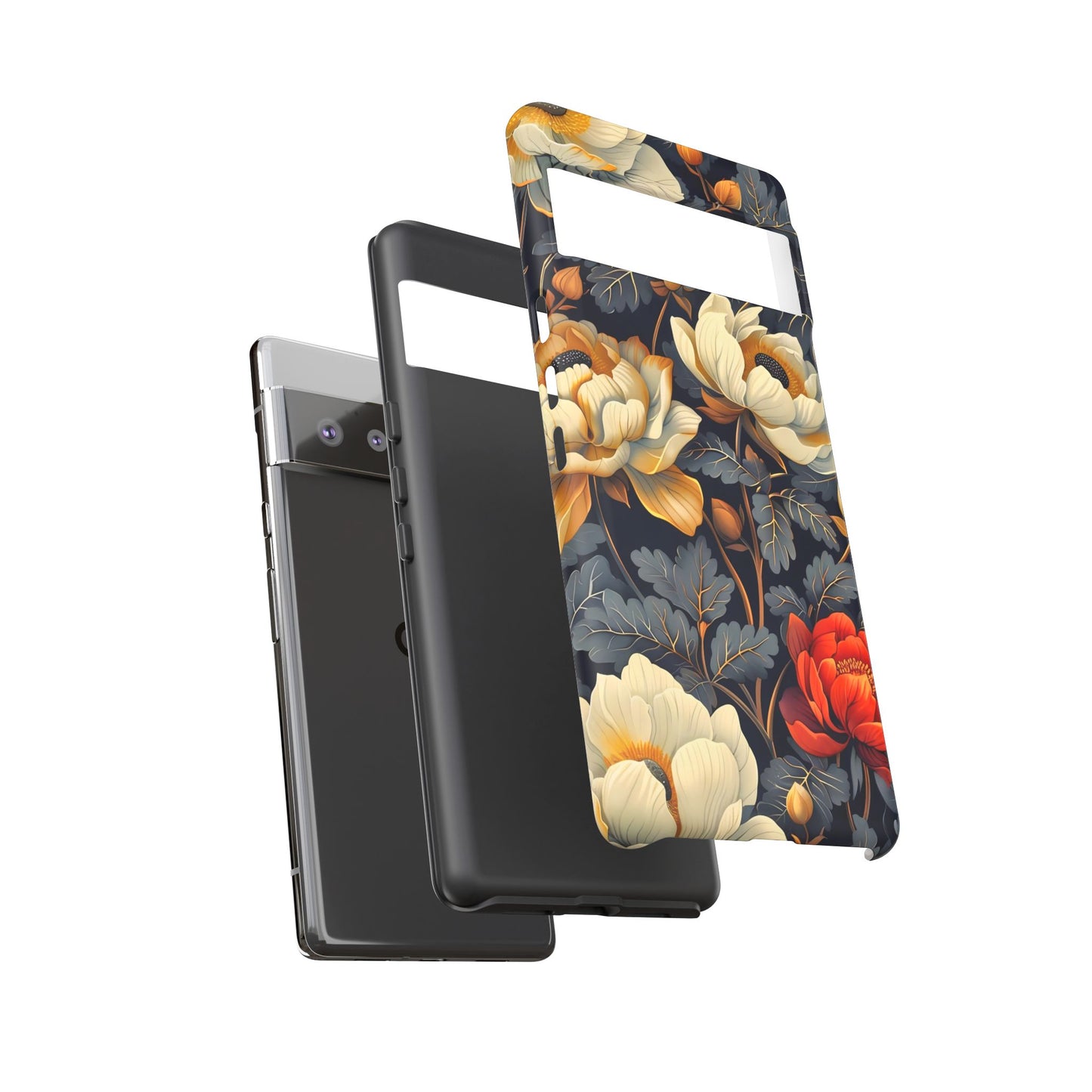 Floral Phone Case - Tough Cases, Stylish Mobile Cover, Flower Design, Holiday Gift, Trendy Accessory, Eco-Friendly Case