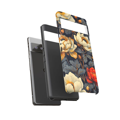 Floral Phone Case - Tough Cases, Stylish Mobile Cover, Flower Design, Holiday Gift, Trendy Accessory, Eco-Friendly Case