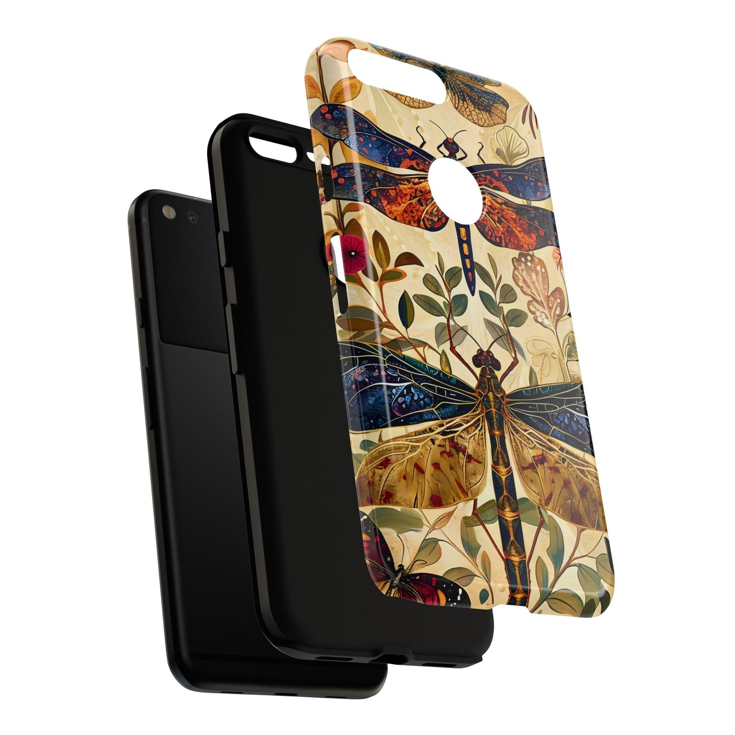 Vintage Dragonfly Phone Case, Nature Inspired, Tough Cases, Eco-Friendly Gift, Bohemian Style, Insect Design