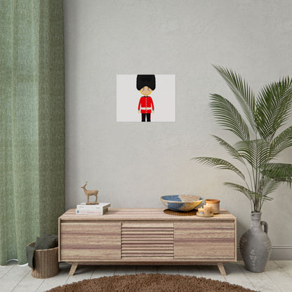 Adorable British Soldier Rolled Posters, Kids Room Decor, Unique Gift, Nursery Art, Educational Wall Art
