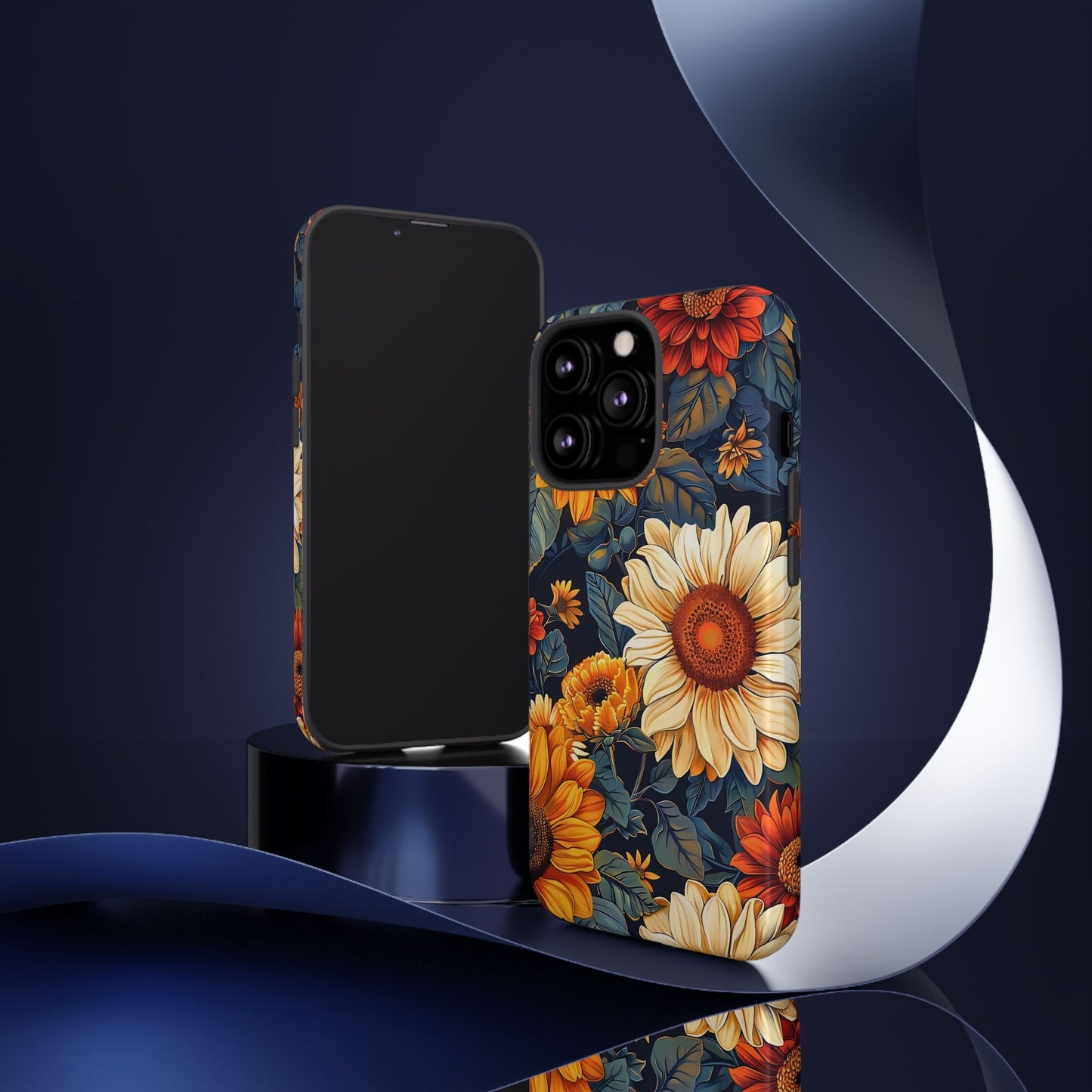 Floral Tough Phone Case | Sunflower Design, iPhone Cover, Protective Case, Gifts for Her, Floral Phone Accessory