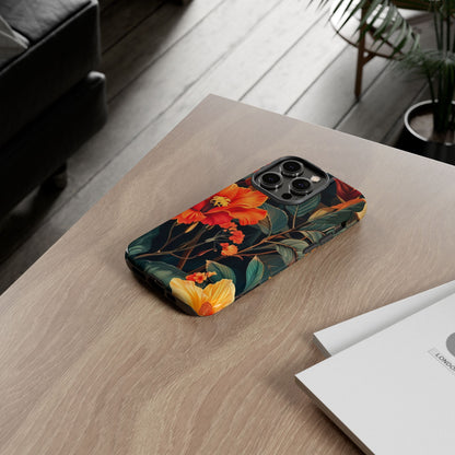 Tough Floral Phone Case | Tropical Vibe, Gift for Nature Lovers, Summer Beach Accessory, Floral Pattern, Trendy Phone Accessories