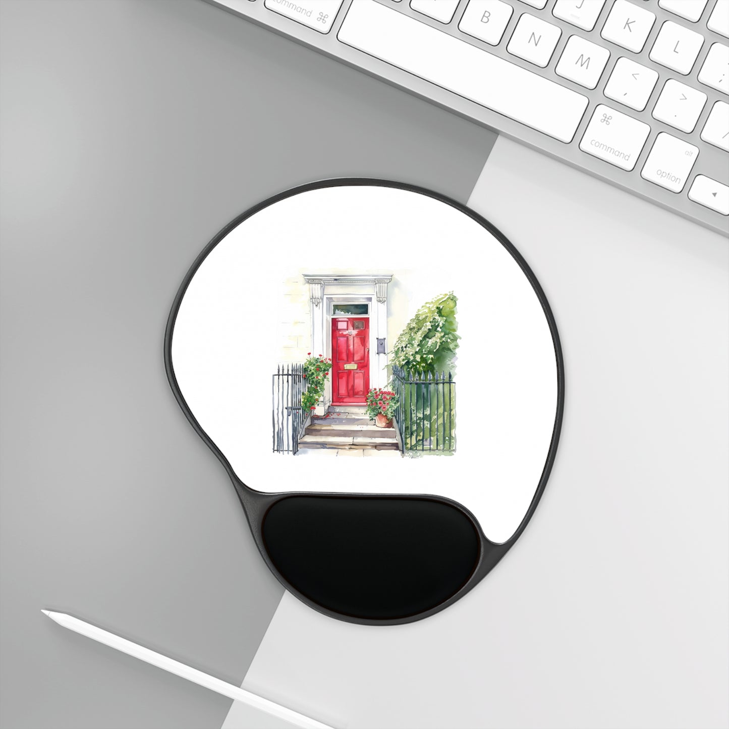 Charming Art Mouse Pad with Wrist Rest | Cute Desk Accessories, Office Decor, Gift for Home Office, Ergonomic Mousepad