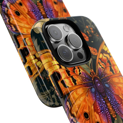 Butterfly Phone Case, Tough Cases for Nature Lovers, Vibrant Floral Design, Gift for Her, Cute Phone Accessories, Butterfly Artwork