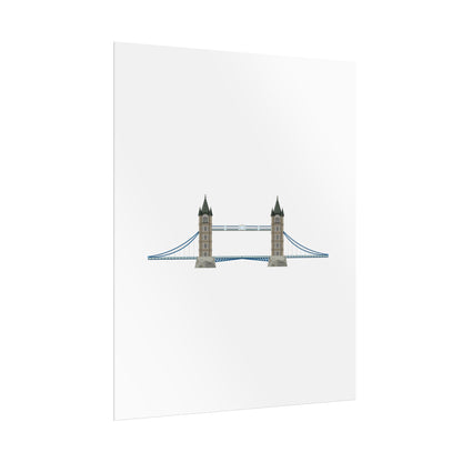 Tower Bridge Rolled Poster, London City Decor, Wall Art, Gift for Travelers, Home Aesthetic, UK Wall Art