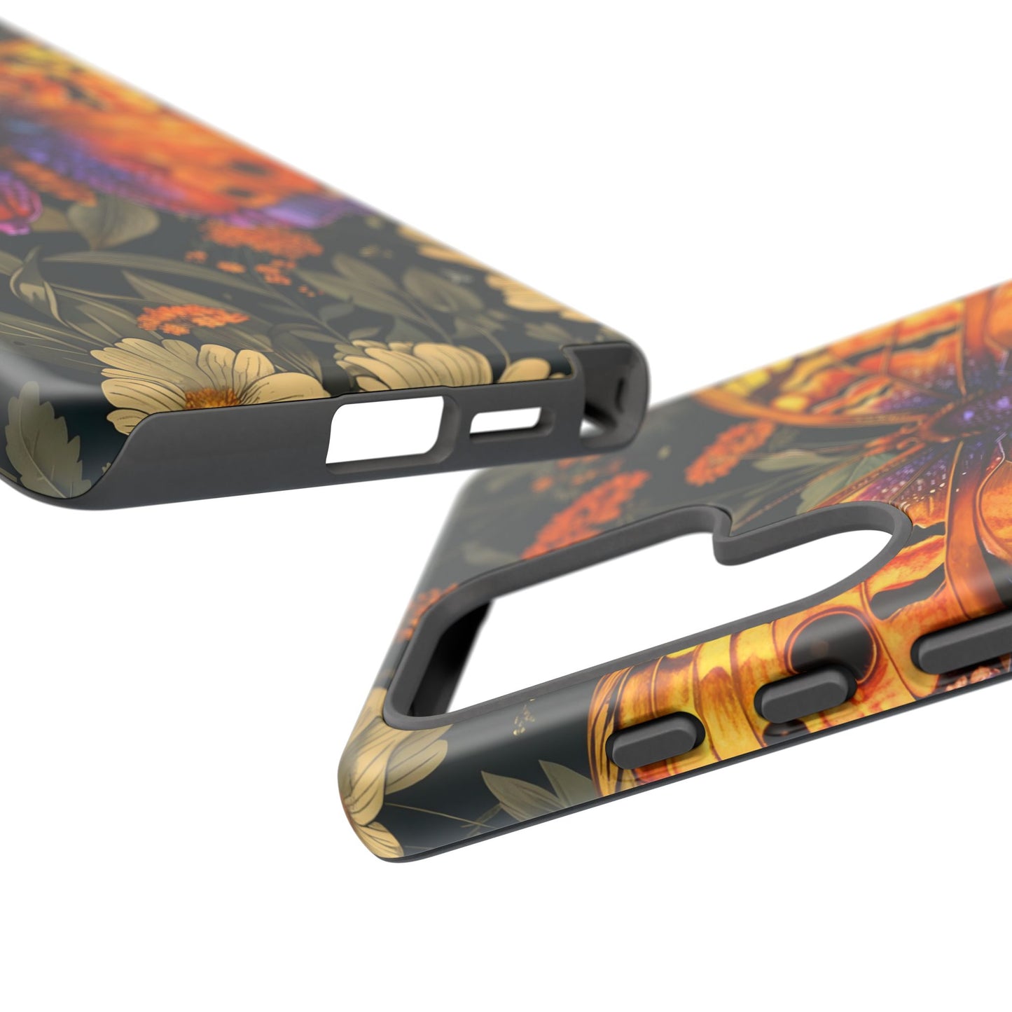 Butterfly Phone Case, Tough Cases for Nature Lovers, Vibrant Floral Design, Gift for Her, Cute Phone Accessories, Butterfly Artwork