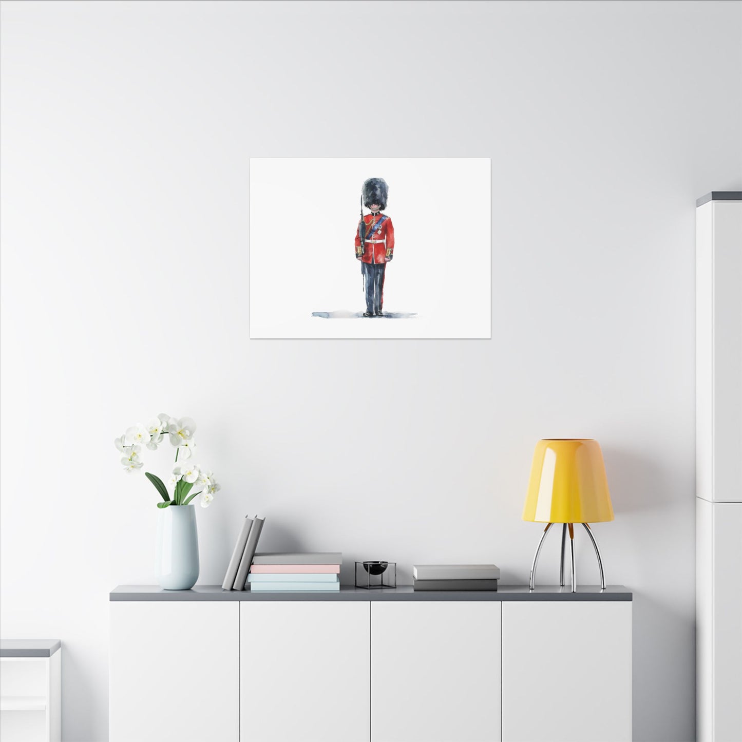 Royal Guard Canvas Art Print, British Soldier Wall Decor, Home Decoration, Gift for History Lovers, Art for Offices, Unique Wall Gallery