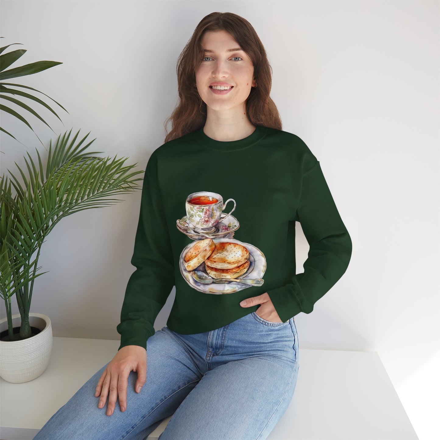 Unisex Heavy Blend™ Crewneck Sweatshirt - From Pies to Puddings - Classic British Dishes